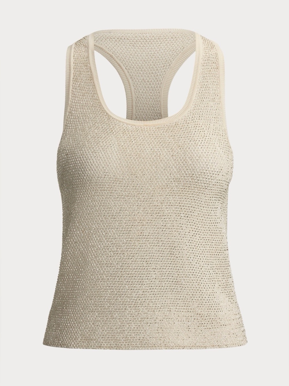 RALPH LAUREN COLLECTIN EMBELLISHED RACERBACK SWEATER TANK TOP NWT